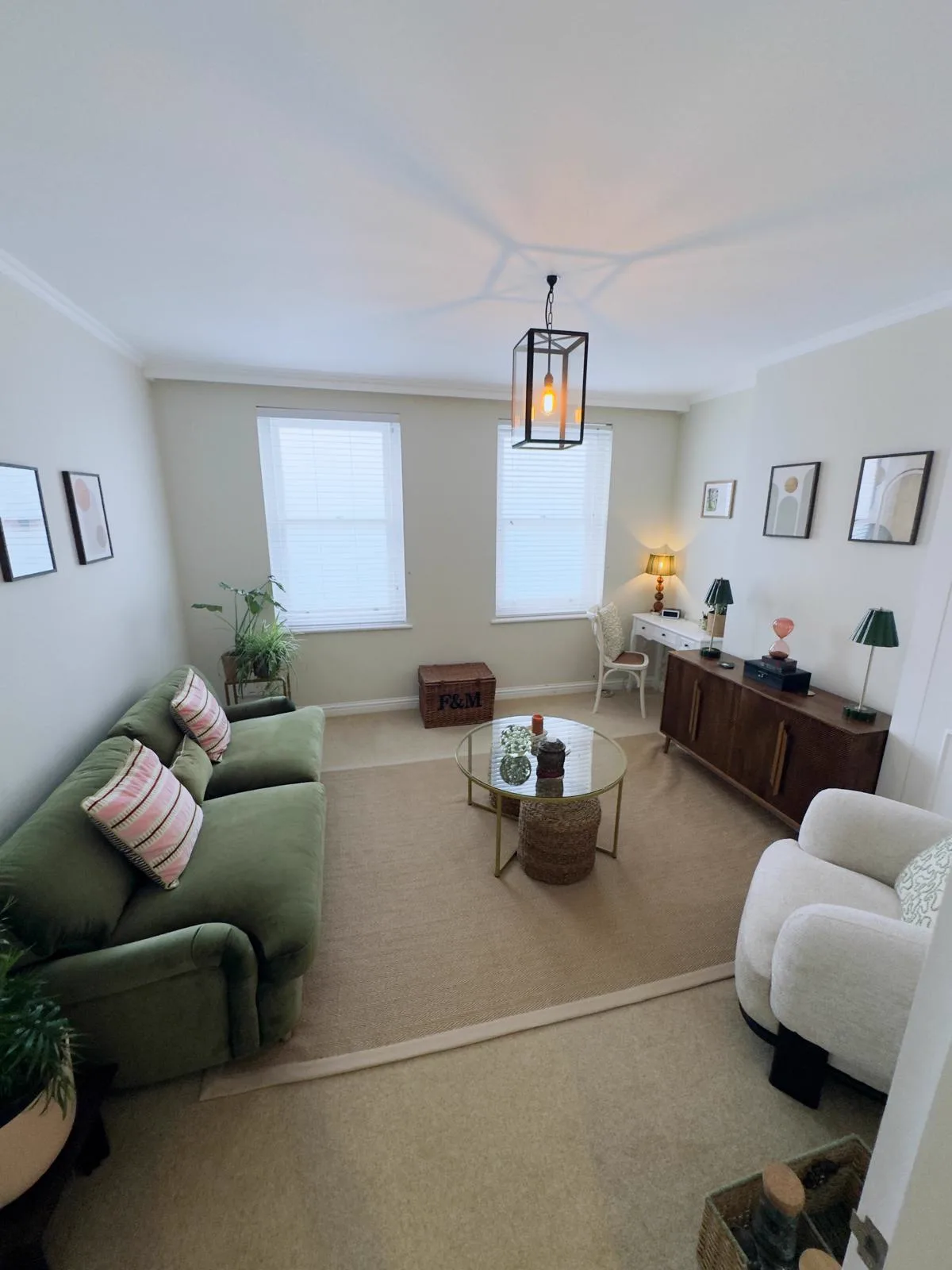Full view of the Wainwright Family Support therapy room in London with comfortable seating and natural light